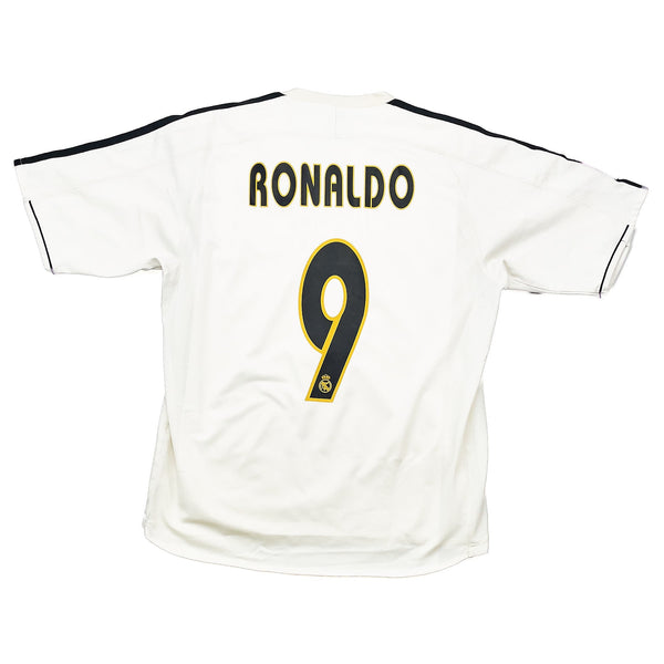 2003/04 Real Madrid Ronaldo #9 *Player Issue* Home Shirt (M