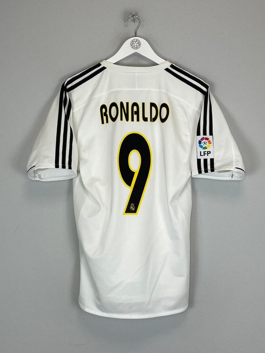 2003/04 REAL MADRID RONALDO 9 *PLAYER ISSUE* HOME SHIRT (S) ADIDAS - Cult Kits - Small - Buy Vintage Football Shirts, Authentic Retro Football Shirts For Sale, Classic Football Shirts & Soccer Jersey