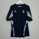 Shop 2003/04 REAL MADRID TRAINING SHIRT (L) ADIDAS, classic football shirts, vintage football shirts & retro soccer jerseys at Cult Kits