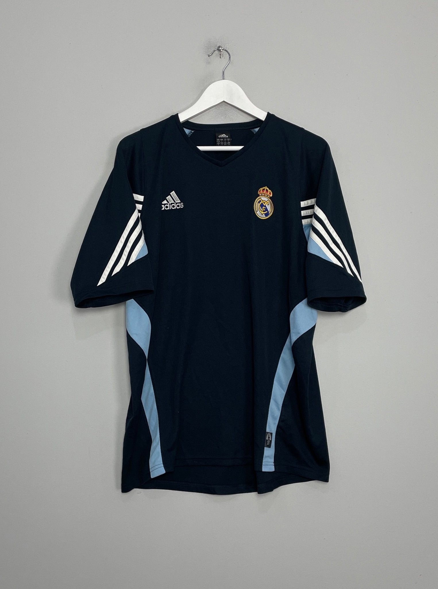 Shop 2003/04 REAL MADRID TRAINING SHIRT (L) ADIDAS, classic football shirts, vintage football shirts & retro soccer jerseys at Cult Kits