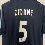 Shop 2003/04 REAL MADRID ZIDANE #5 AWAY SHIRT (M) ADIDAS, classic football shirts, vintage football shirts & retro soccer jerseys at Cult Kits