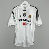 Shop 2003/04 REAL MADRID ZIDANE #5 *BNWT* HOME SHIRT (L) ADIDAS, classic football shirts, vintage football shirts & retro soccer jerseys at Cult Kits