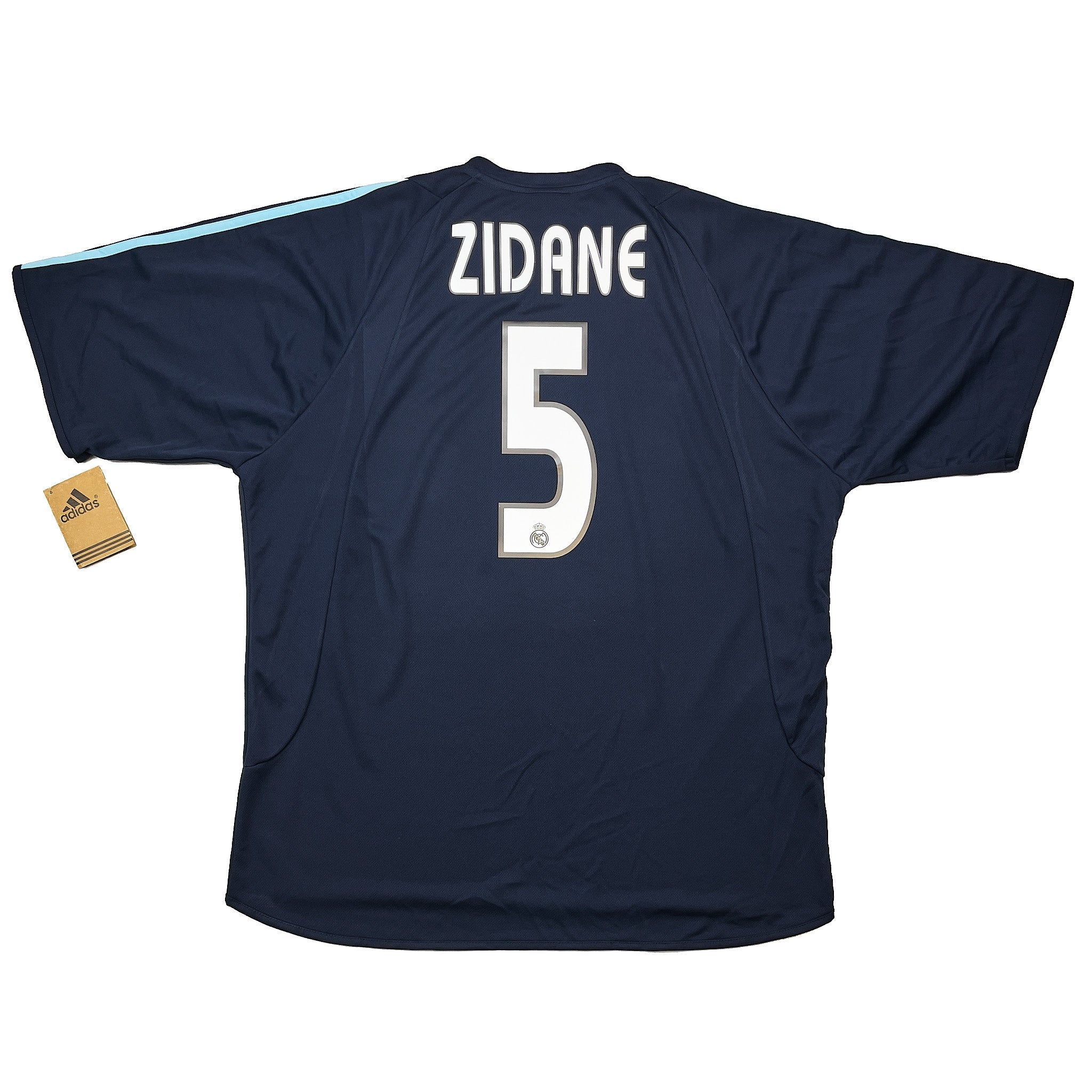 Buy 2003/04 Real Madrid Zidane 5 *BNWT with Defects* Away Shirt (XL) Adidas ~ Free worldwide shipping ~ Authentic Vintage Football Shirts from Cult Kits