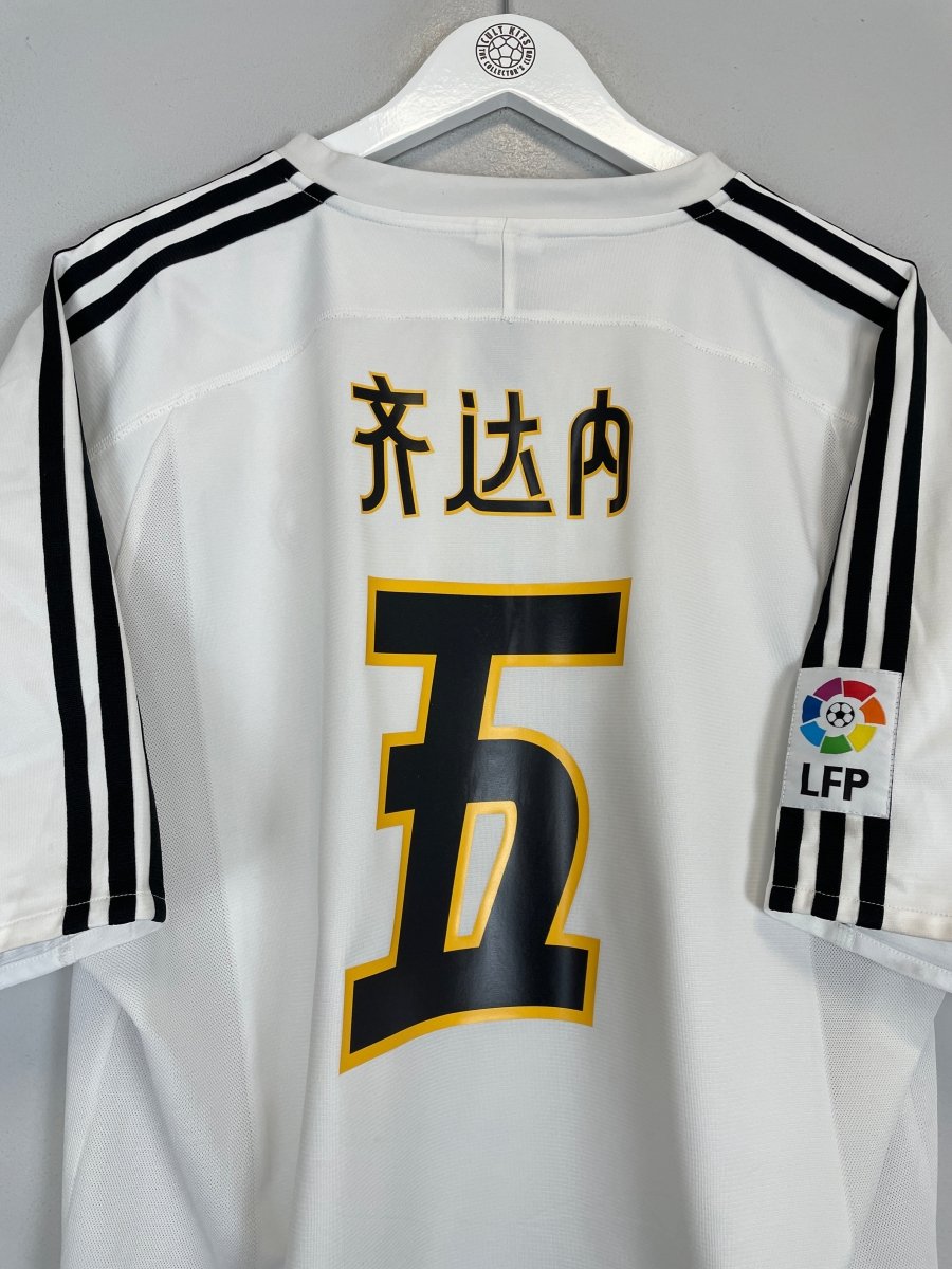 2003/04 REAL MADRID ZIDANE 5 *CHINESE* HOME SHIRT (XL) ADIDAS - Cult Kits - XL - Buy Vintage Football Shirts, Authentic Retro Football Shirts For Sale, Classic Football Shirts & Soccer Jersey
