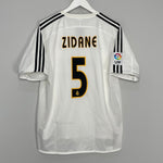 Shop 2003/04 REAL MADRID ZIDANE #5 HOME SHIRT (L) ADIDAS, classic football shirts, vintage football shirts & retro soccer jerseys at Cult Kits