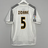 Shop 2003/04 REAL MADRID ZIDANE #5 HOME SHIRT (L) ADIDAS, classic football shirts, vintage football shirts & retro soccer jerseys at Cult Kits