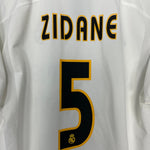 Shop 2003/04 REAL MADRID ZIDANE #5 HOME SHIRT (L) ADIDAS, classic football shirts, vintage football shirts & retro soccer jerseys at Cult Kits