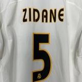 Shop 2003/04 REAL MADRID ZIDANE #5 HOME SHIRT (L) ADIDAS, classic football shirts, vintage football shirts & retro soccer jerseys at Cult Kits