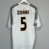 Shop 2003/04 REAL MADRID ZIDANE #5 HOME SHIRT (XL) ADIDAS, classic football shirts, vintage football shirts & retro soccer jerseys at Cult Kits