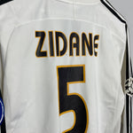 Shop 2003/04 REAL MADRID ZIDANE #5 L/S C/L HOME SHIRT (M) ADIDAS, classic football shirts, vintage football shirts & retro soccer jerseys at Cult Kits
