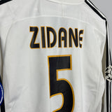 Shop 2003/04 REAL MADRID ZIDANE #5 L/S C/L HOME SHIRT (M) ADIDAS, classic football shirts, vintage football shirts & retro soccer jerseys at Cult Kits