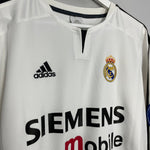 Shop 2003/04 REAL MADRID ZIDANE #5 L/S C/L HOME SHIRT (M) ADIDAS, classic football shirts, vintage football shirts & retro soccer jerseys at Cult Kits
