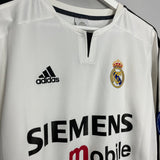 Shop 2003/04 REAL MADRID ZIDANE #5 L/S C/L HOME SHIRT (M) ADIDAS, classic football shirts, vintage football shirts & retro soccer jerseys at Cult Kits
