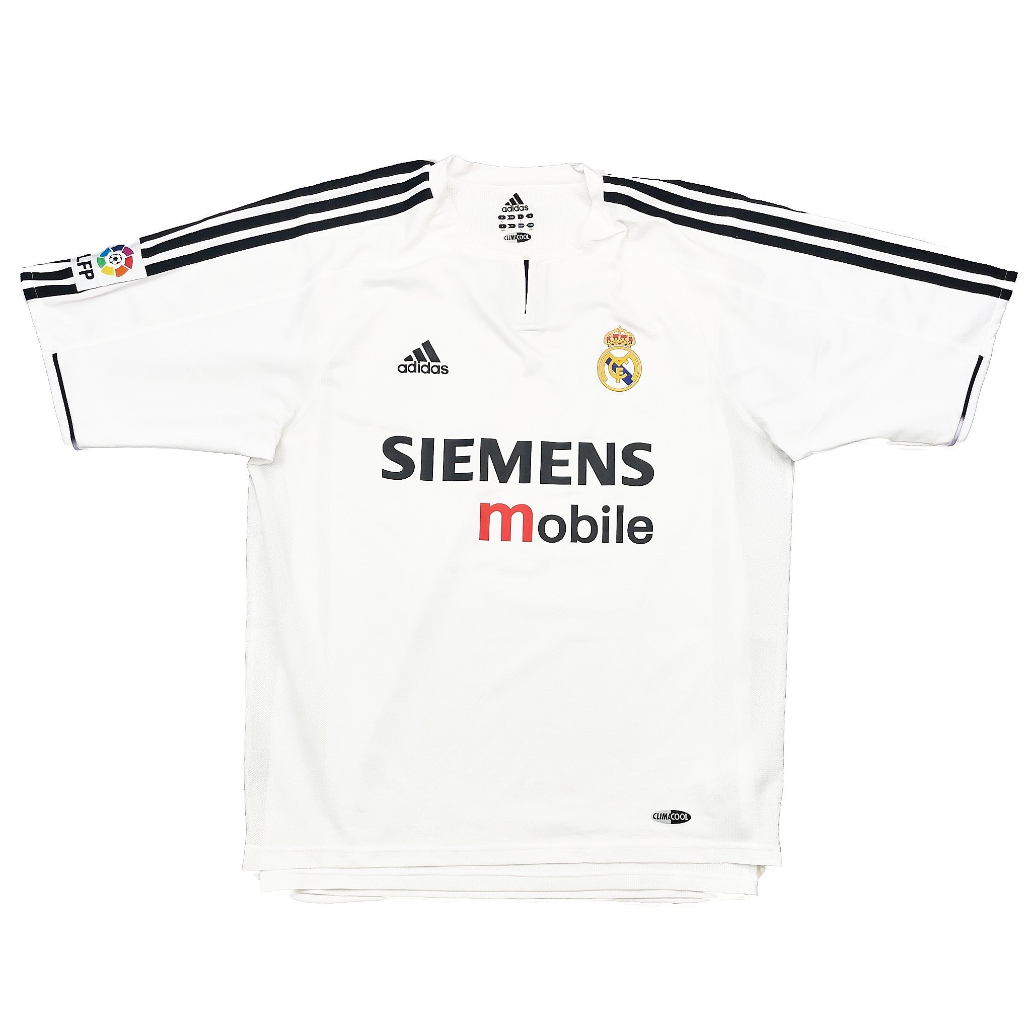 Buy 2003/04 Real Madrid Zidane 5 *Player Issue* Home Shirt (L) Adidas ~ Free worldwide shipping available ~ Authentic Vintage Football Shirts from Cult Kits