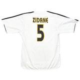 Buy 2003/04 Real Madrid Zidane 5 *Player Issue* Home Shirt (L) Adidas ~ Free worldwide shipping available ~ Authentic Vintage Football Shirts from Cult Kits