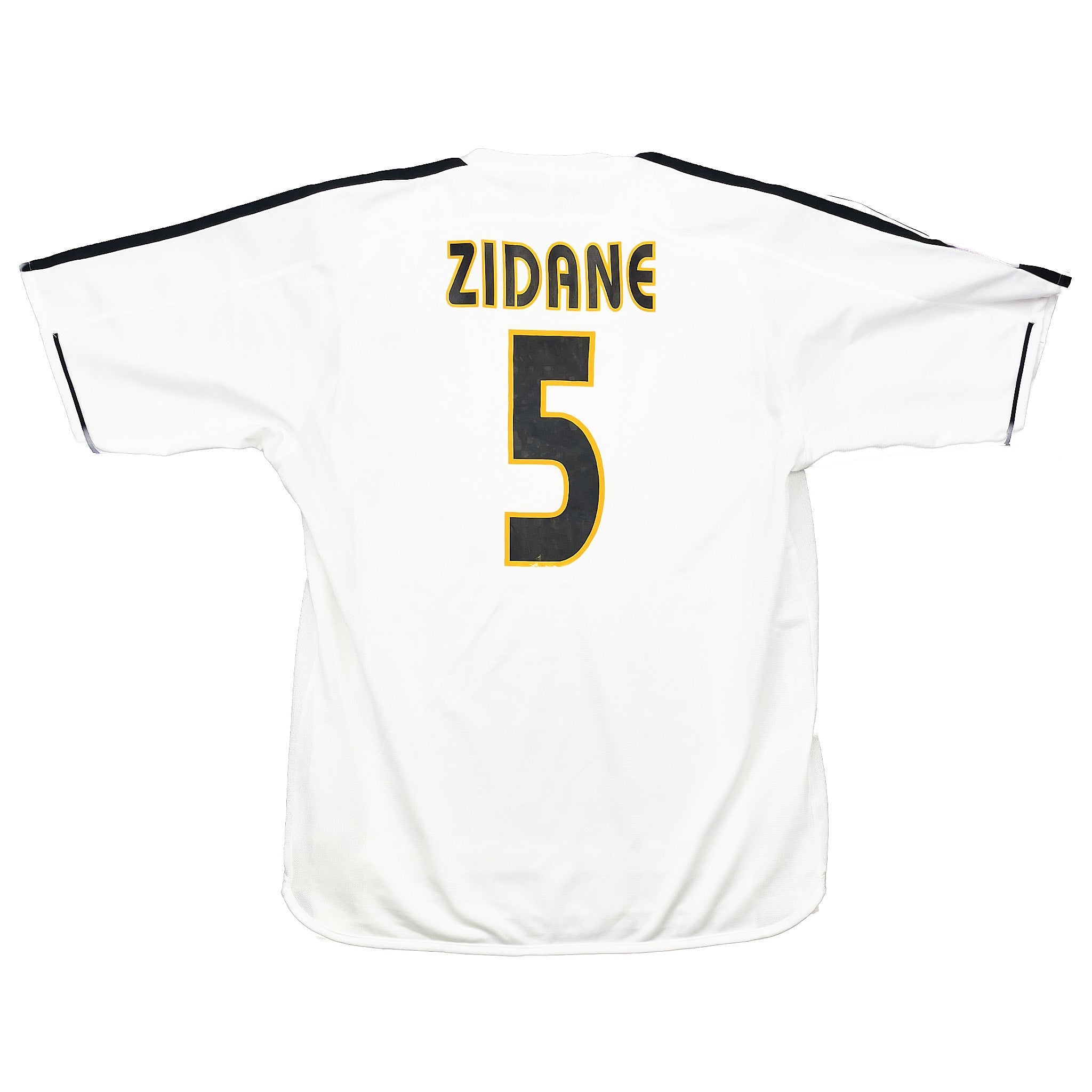Buy 2003/04 Real Madrid Zidane 5 *Player Issue* Home Shirt (L) Adidas ~ Free worldwide shipping available ~ Authentic Vintage Football Shirts from Cult Kits