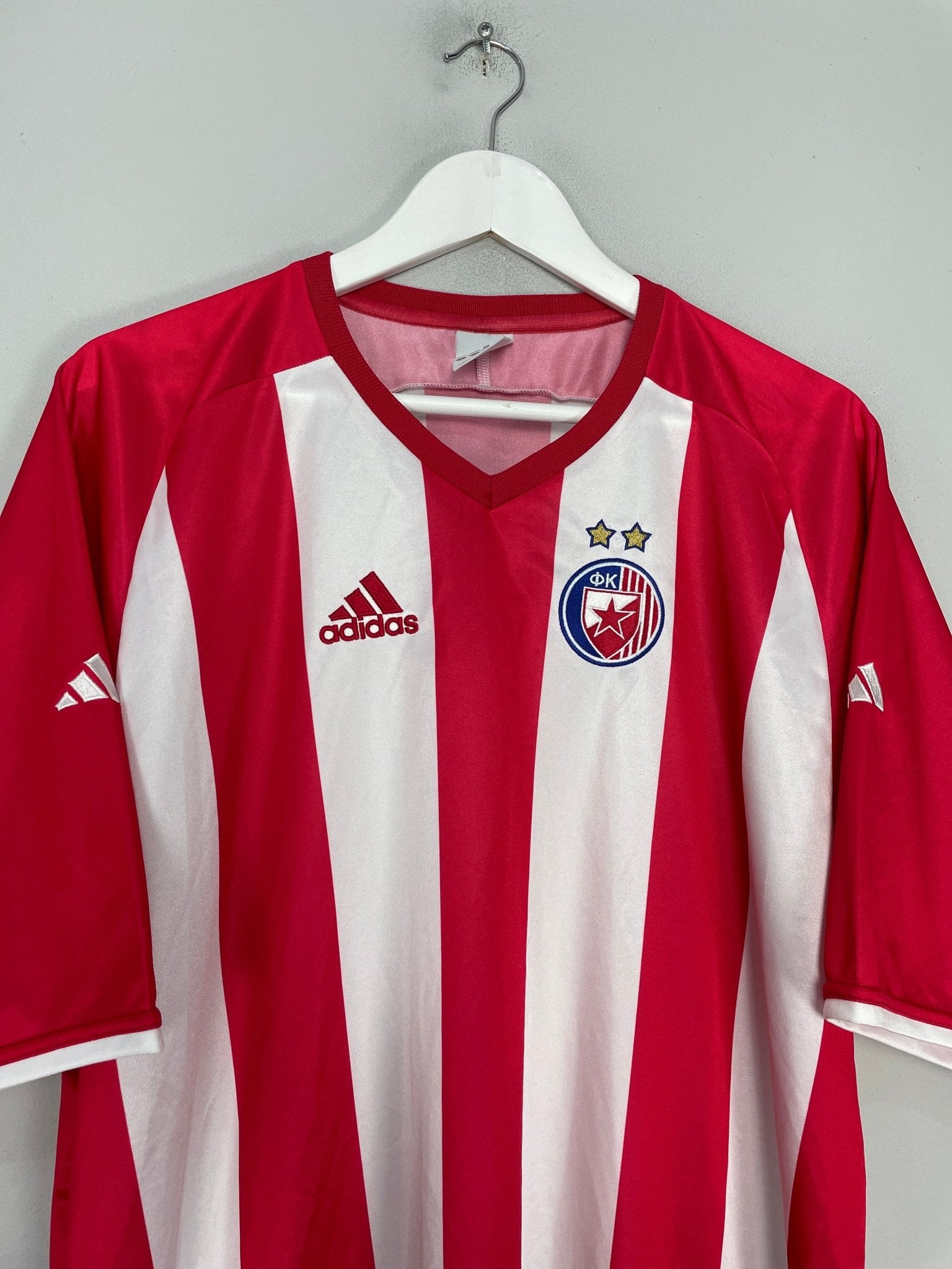 Shop 2003/04 RED STAR BELGRADE HOME SHIRT (XL) ADIDAS, classic football shirts, vintage football shirts & retro soccer jerseys at Cult Kits