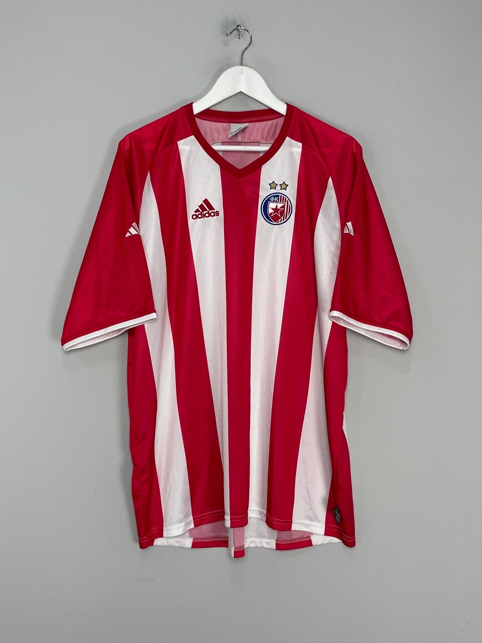 Shop 2003/04 RED STAR BELGRADE HOME SHIRT (XL) ADIDAS, classic football shirts, vintage football shirts & retro soccer jerseys at Cult Kits