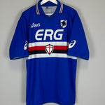 Shop 2003/04 SAMPDORIA HOME SHIRT (XL) ASICS, classic football shirts, vintage football shirts & retro soccer jerseys at Cult Kits