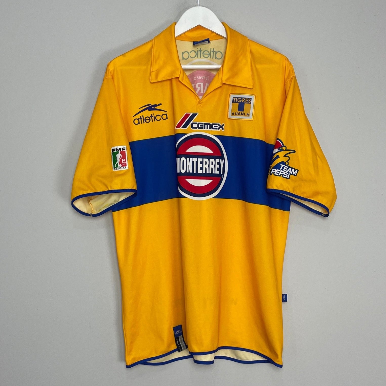 Shop 2003/04 TIGRES HOME SHIRT (XL) ATLETICA, classic football shirts, vintage football shirts & retro soccer jerseys at Cult Kits