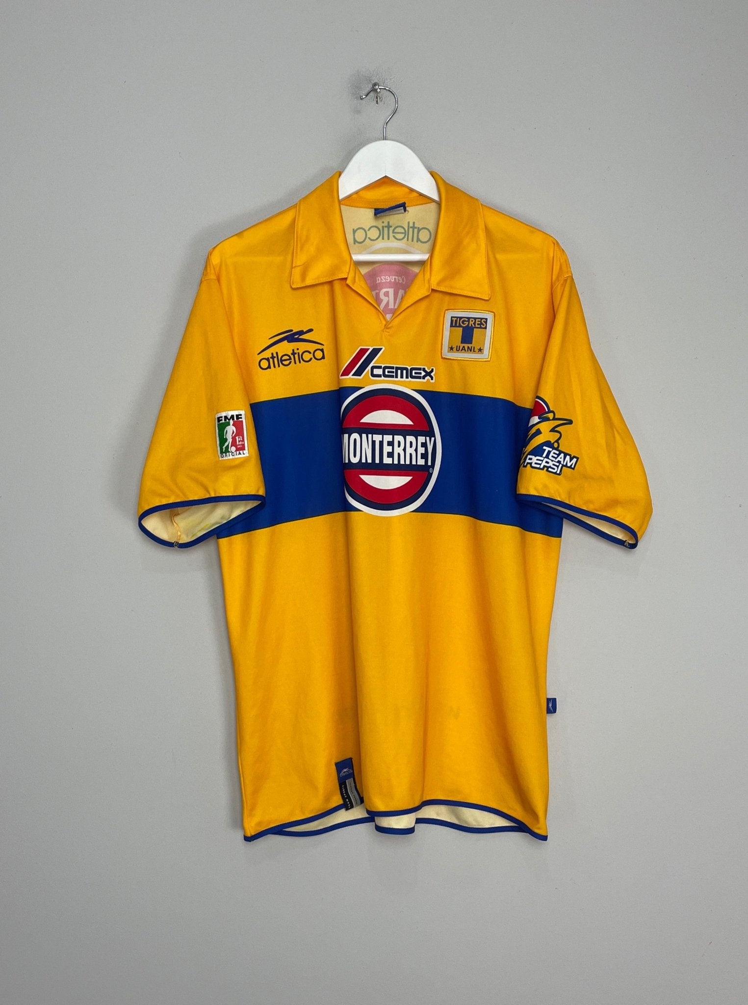 Shop 2003/04 TIGRES HOME SHIRT (XL) ATLETICA, classic football shirts, vintage football shirts & retro soccer jerseys at Cult Kits