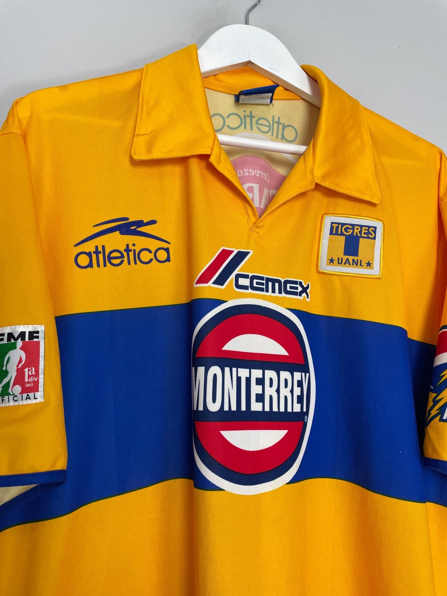 Shop 2003/04 TIGRES HOME SHIRT (XL) ATLETICA, classic football shirts, vintage football shirts & retro soccer jerseys at Cult Kits