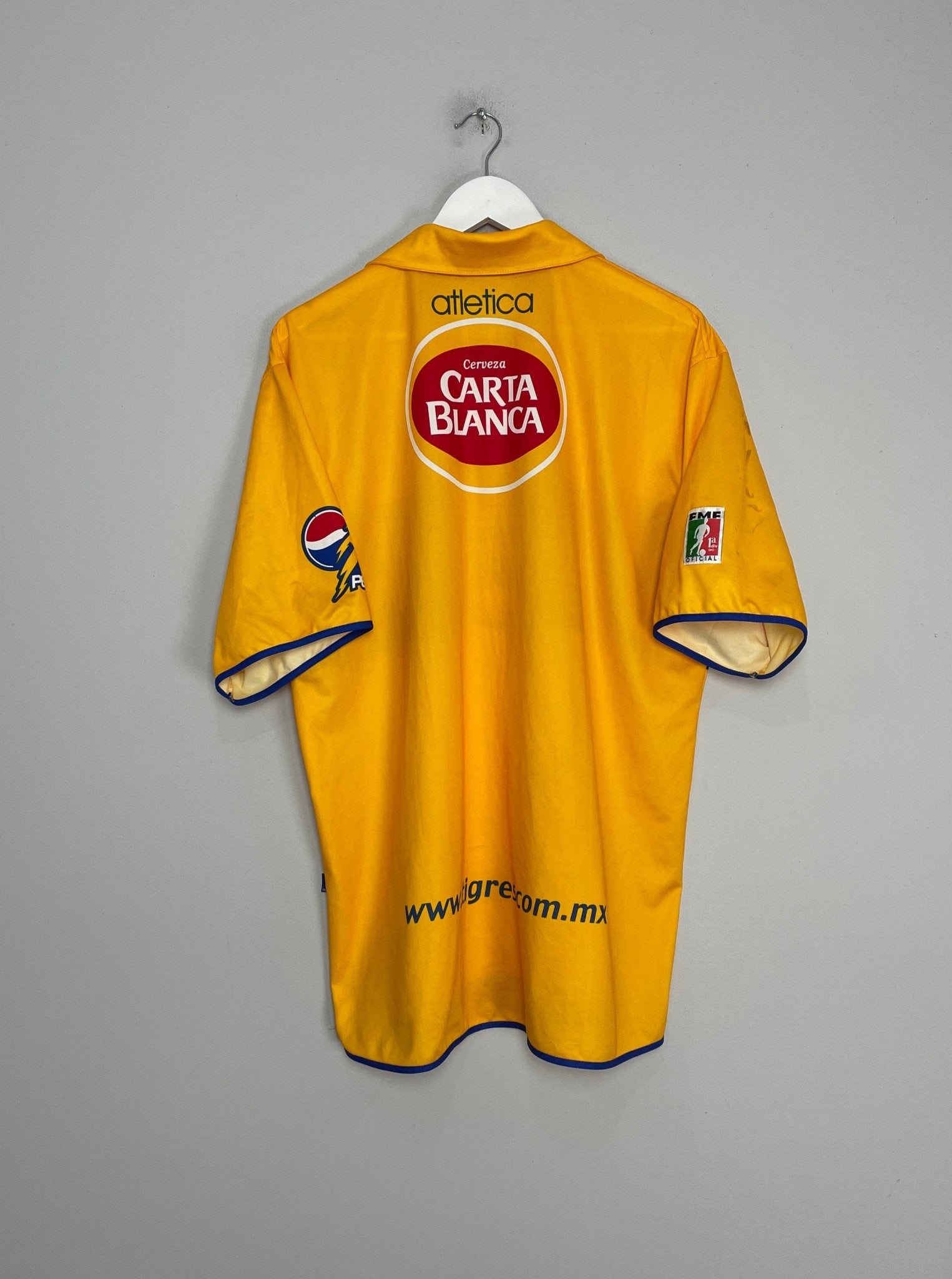 Shop 2003/04 TIGRES HOME SHIRT (XL) ATLETICA, classic football shirts, vintage football shirts & retro soccer jerseys at Cult Kits