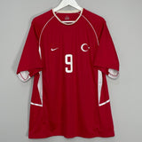 Shop 2003/04 TURKEY #9 HOME SHIRT (XL) NIKE, classic football shirts, vintage football shirts & retro soccer jerseys at Cult Kits