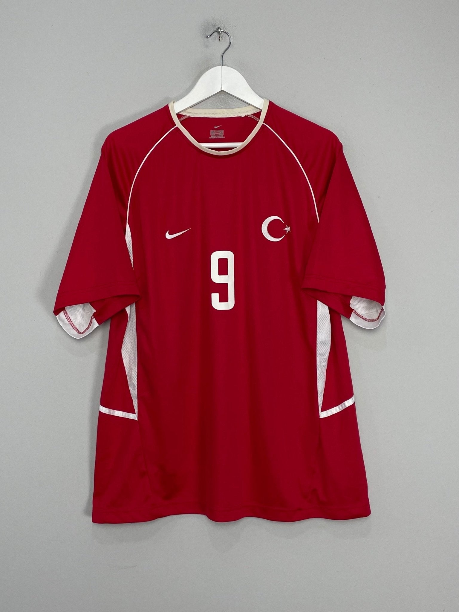 Shop 2003/04 TURKEY #9 HOME SHIRT (XL) NIKE, classic football shirts, vintage football shirts & retro soccer jerseys at Cult Kits