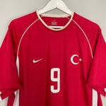 Shop 2003/04 TURKEY #9 HOME SHIRT (XL) NIKE, classic football shirts, vintage football shirts & retro soccer jerseys at Cult Kits