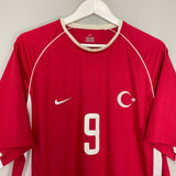 Shop 2003/04 TURKEY #9 HOME SHIRT (XL) NIKE, classic football shirts, vintage football shirts & retro soccer jerseys at Cult Kits