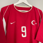 Shop 2003/04 TURKEY #9 HOME SHIRT (XXL) NIKE, classic football shirts, vintage football shirts & retro soccer jerseys at Cult Kits