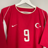 Shop 2003/04 TURKEY #9 HOME SHIRT (XXL) NIKE, classic football shirts, vintage football shirts & retro soccer jerseys at Cult Kits