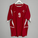 Shop 2003/04 TURKEY #9 HOME SHIRT (XXL) NIKE, classic football shirts, vintage football shirts & retro soccer jerseys at Cult Kits