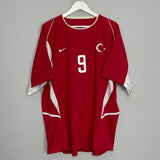 Shop 2003/04 TURKEY #9 HOME SHIRT (XXL) NIKE, classic football shirts, vintage football shirts & retro soccer jerseys at Cult Kits