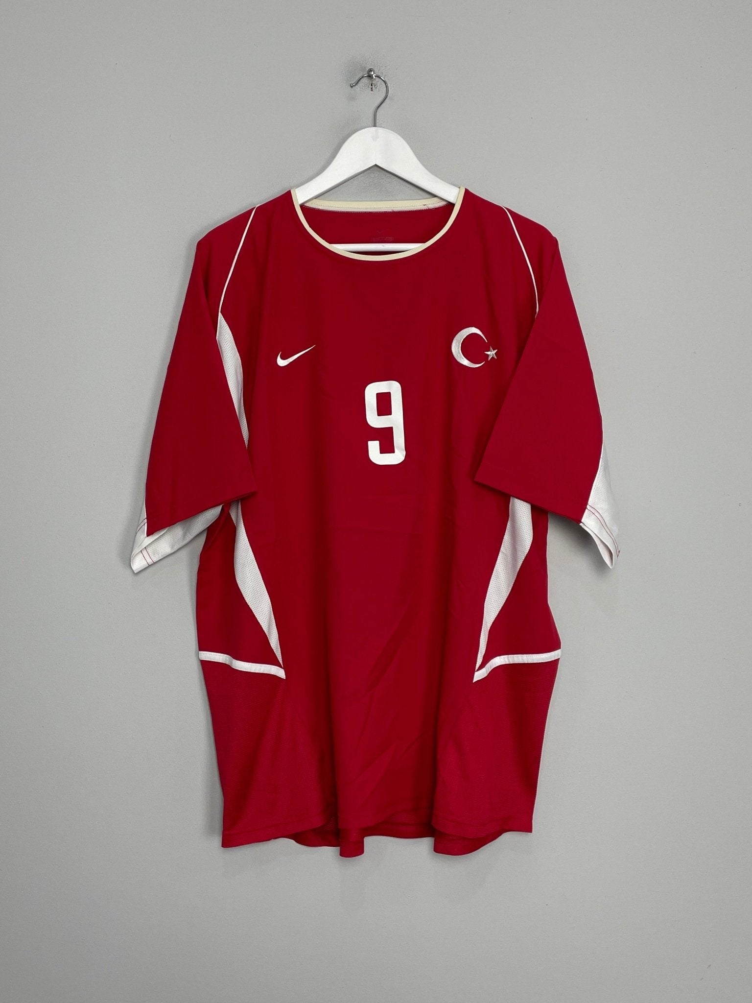 Shop 2003/04 TURKEY #9 HOME SHIRT (XXL) NIKE, classic football shirts, vintage football shirts & retro soccer jerseys at Cult Kits