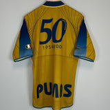 Shop 2003/04 UNAM PUMAS *50 YEARS* HOME SHIRT (L) LOTTO, classic football shirts, vintage football shirts & retro soccer jerseys at Cult Kits