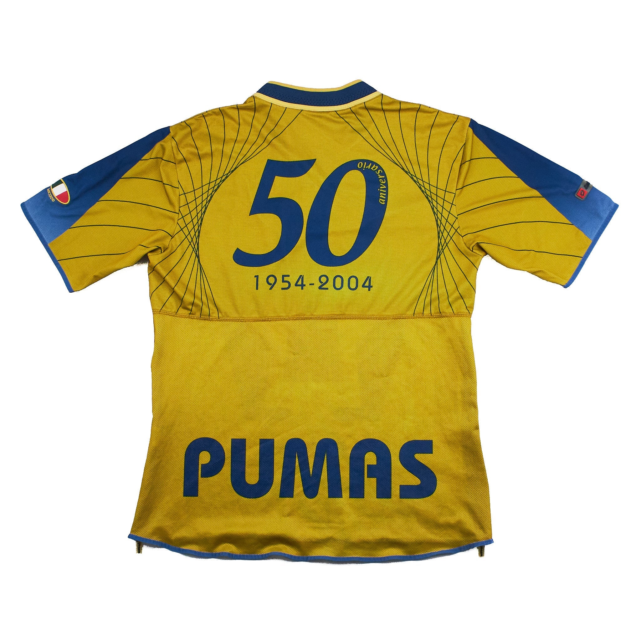 Buy 2003/04 UNAM Pumas *50 Years* Special Shirt (L) Lotto ~ Free worldwide shipping ~ Authentic Vintage Football Shirts from Cult Kits