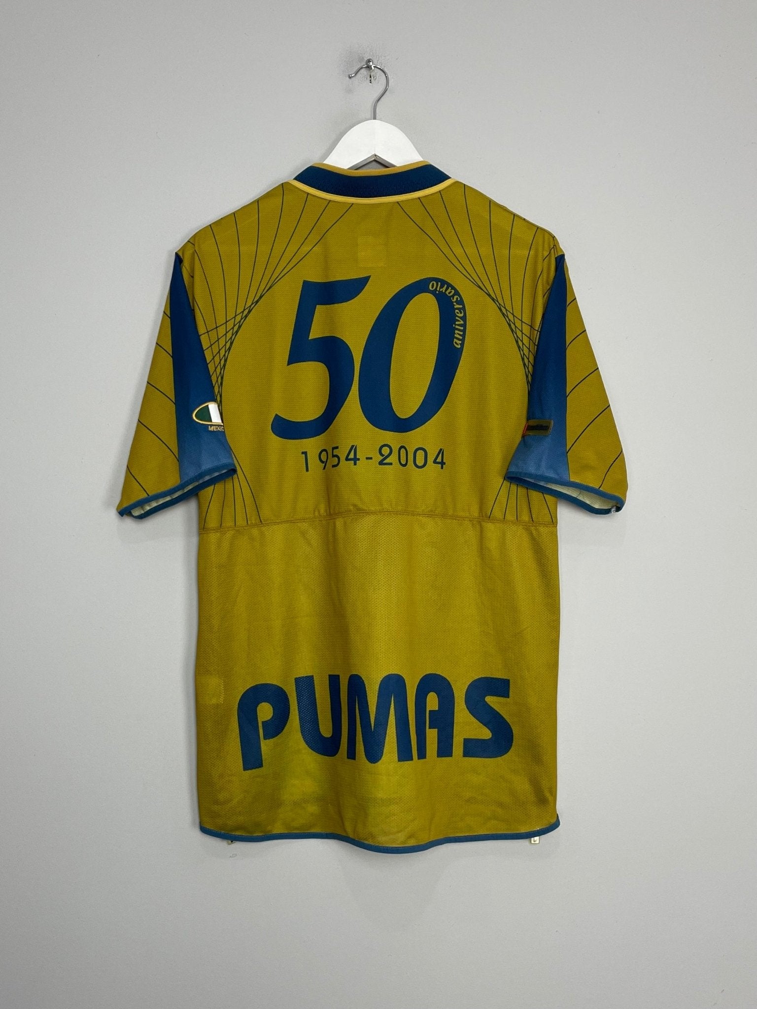 Shop 2003/04 UNAM PUMAS *50 YEARS* SPECIAL SHIRT (L) LOTTO, classic football shirts, vintage football shirts & retro soccer jerseys at Cult Kits