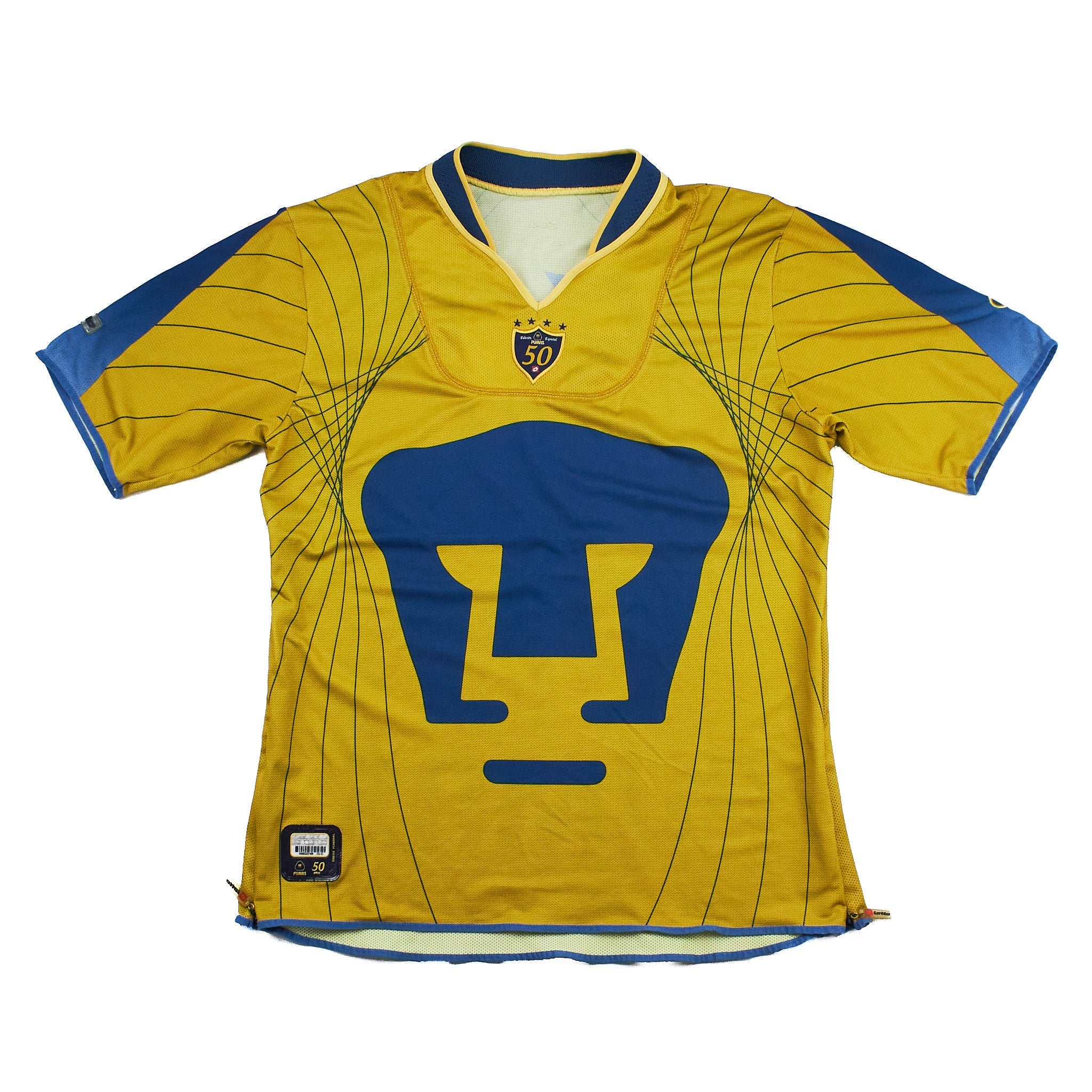 Buy 2003/04 UNAM Pumas *50 Years* Special Shirt (L) Lotto ~ Free worldwide shipping ~ Authentic Vintage Football Shirts from Cult Kits