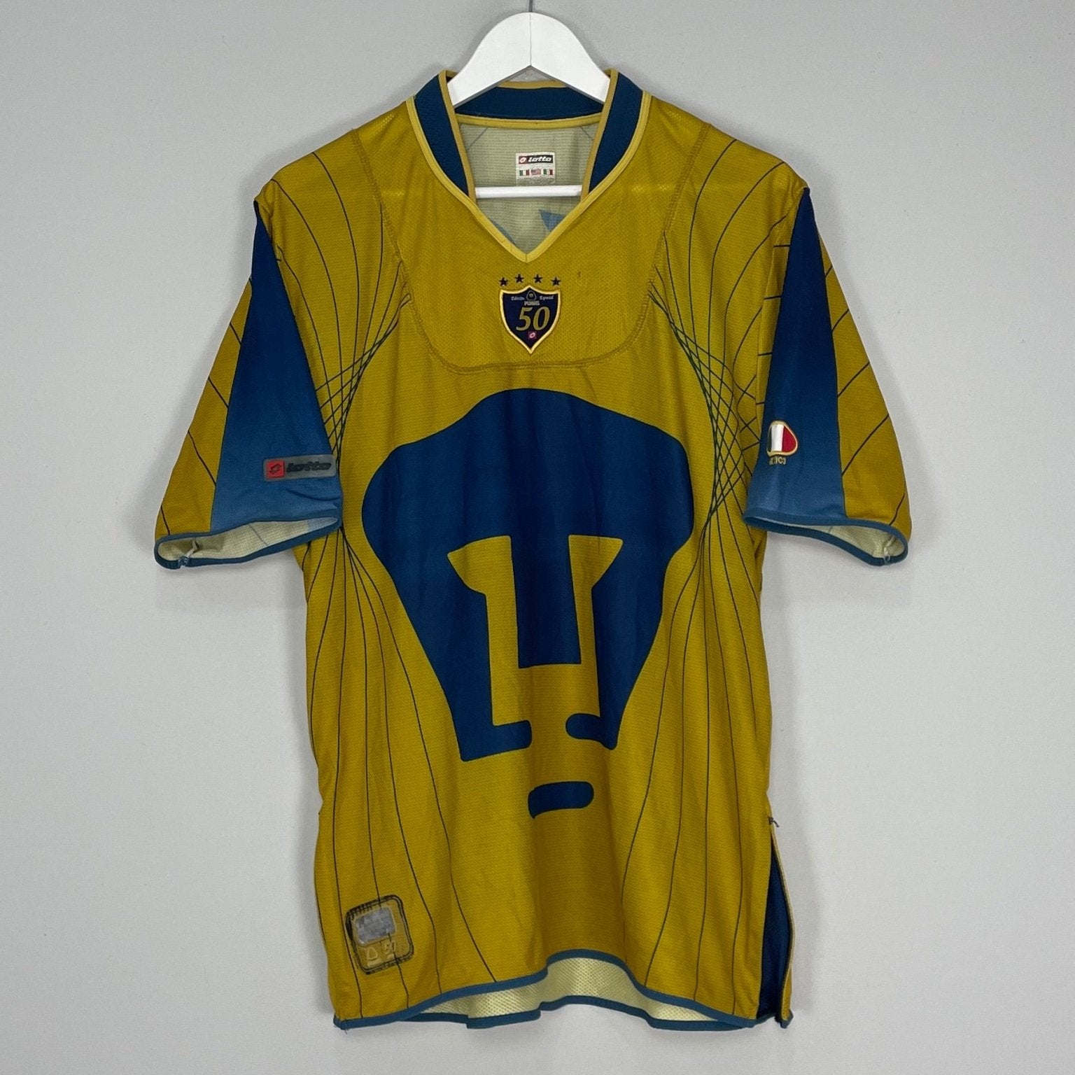 Shop 2003/04 UNAM PUMAS *50 YEARS* SPECIAL SHIRT (L) LOTTO, classic football shirts, vintage football shirts & retro soccer jerseys at Cult Kits