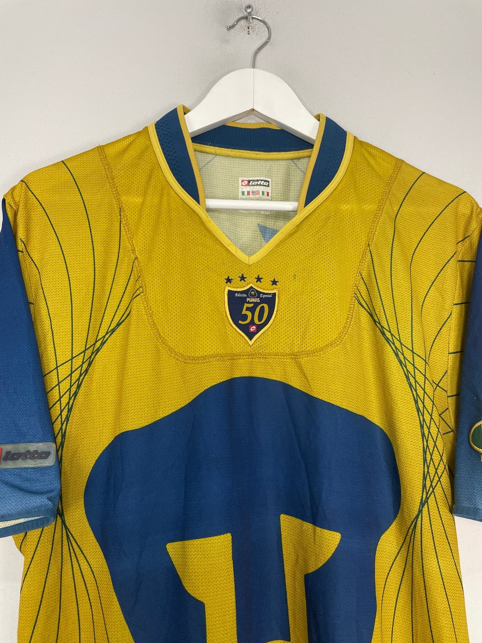 Shop 2003/04 UNAM PUMAS *50 YEARS* SPECIAL SHIRT (L) LOTTO, classic football shirts, vintage football shirts & retro soccer jerseys at Cult Kits