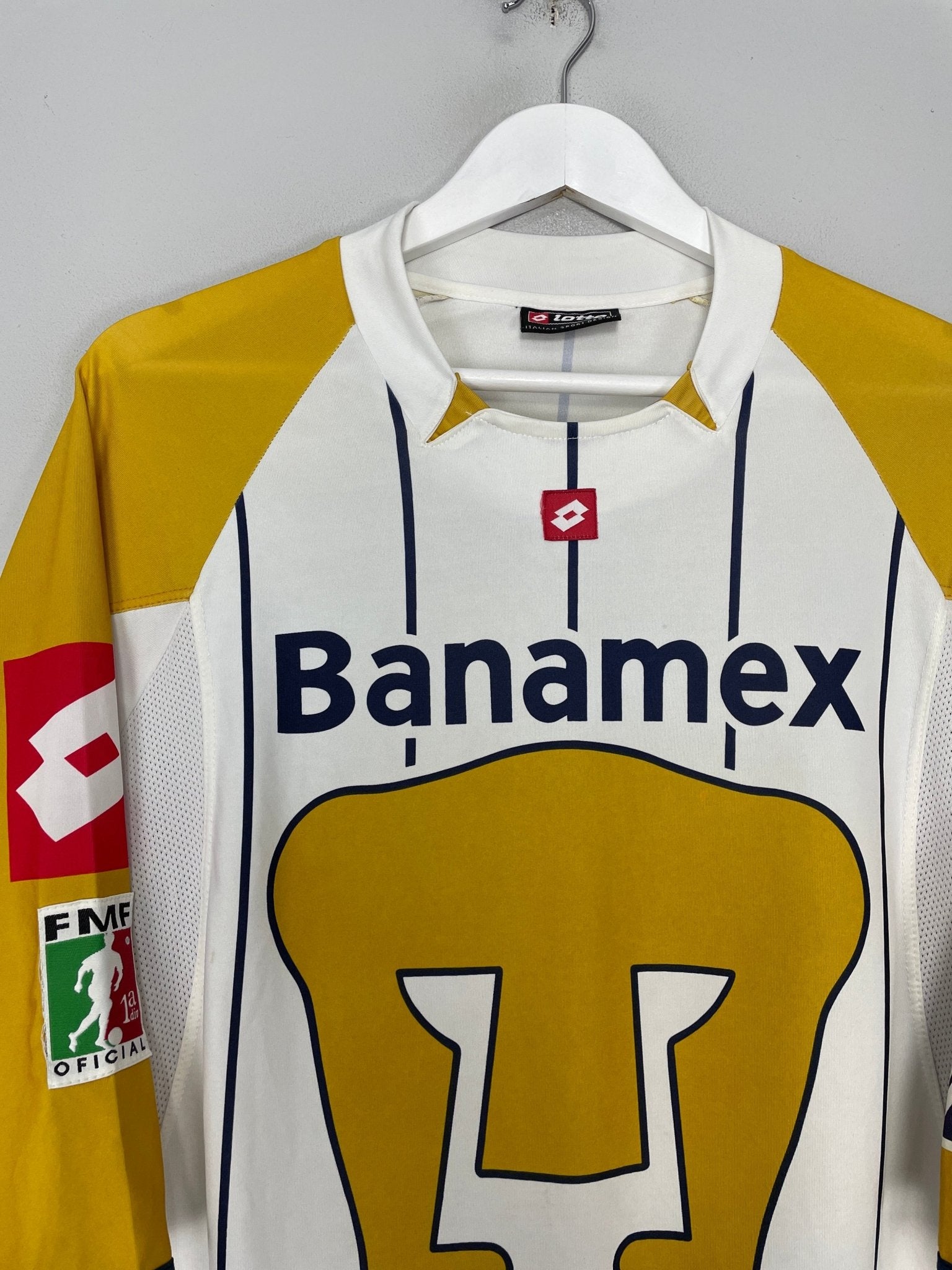 Shop 2003/04 UNAM PUMAS HOME SHIRT (L) LOTTO, classic football shirts, vintage football shirts & retro soccer jerseys at Cult Kits