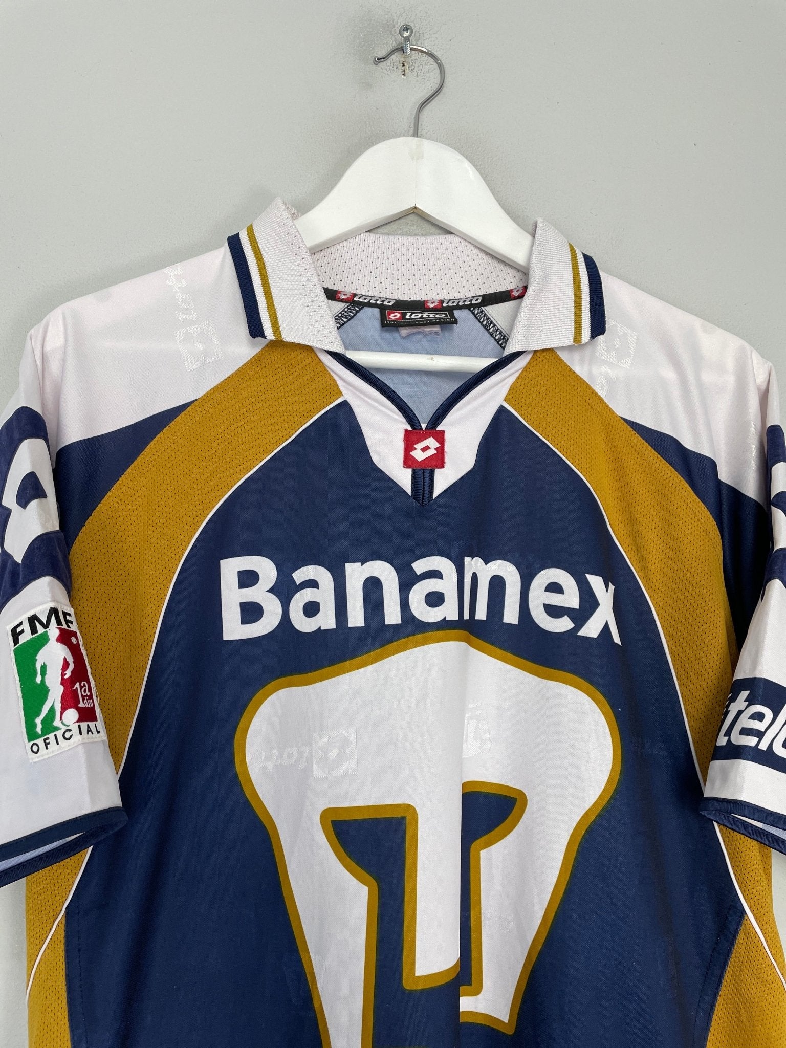 Shop 2003/04 UNAM PUMAS HOME SHIRT (L) LOTTO, classic football shirts, vintage football shirts & retro soccer jerseys at Cult Kits