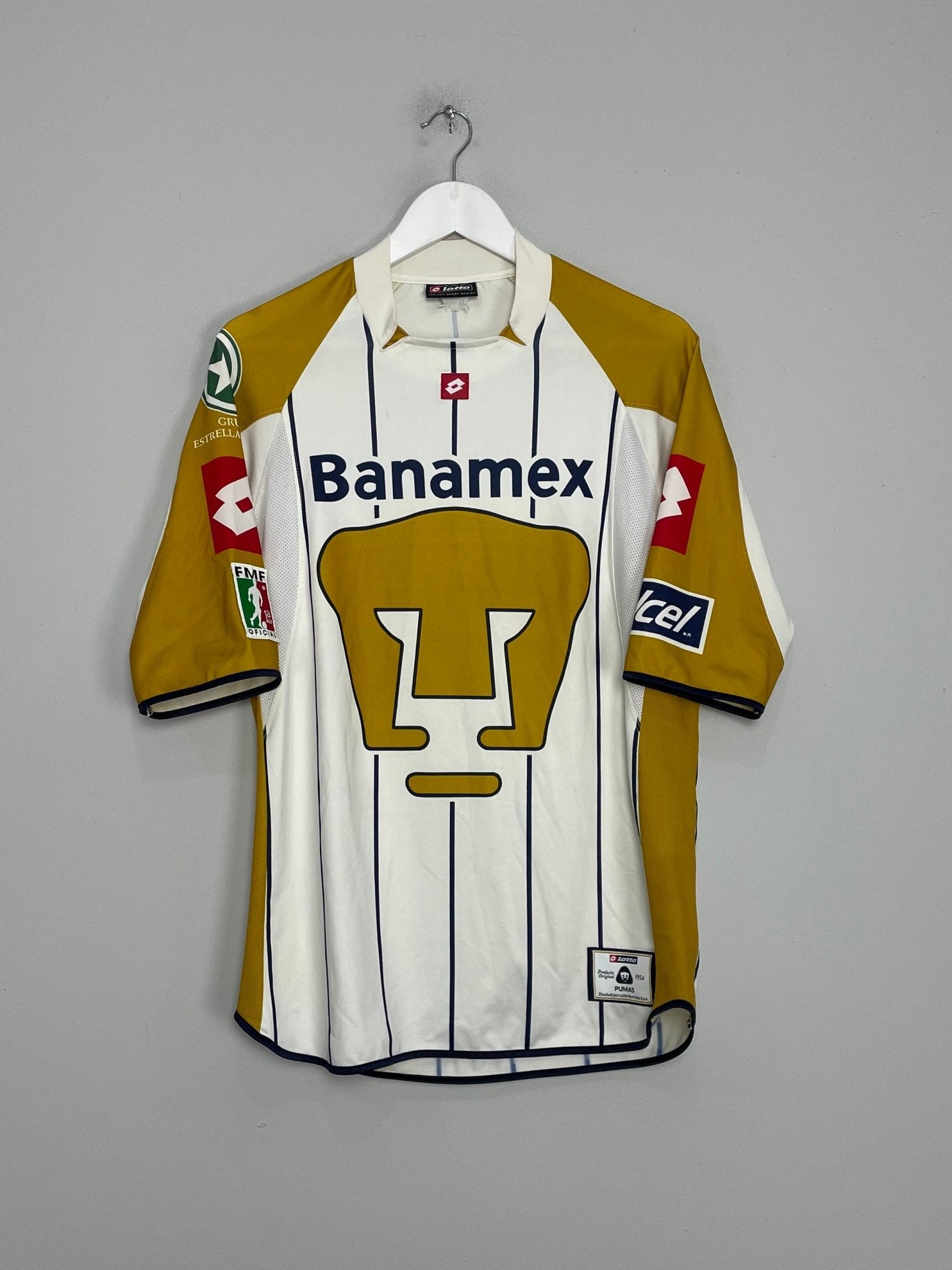 Shop 2003/04 UNAM PUMAS HOME SHIRT (S) LOTTO, classic football shirts, vintage football shirts & retro soccer jerseys at Cult Kits