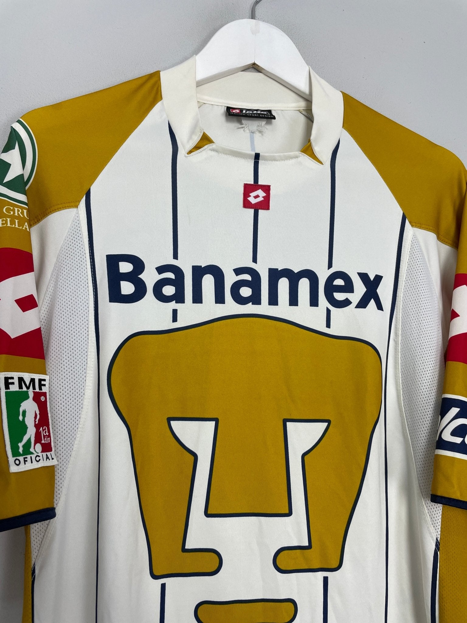 Shop 2003/04 UNAM PUMAS HOME SHIRT (S) LOTTO, classic football shirts, vintage football shirts & retro soccer jerseys at Cult Kits
