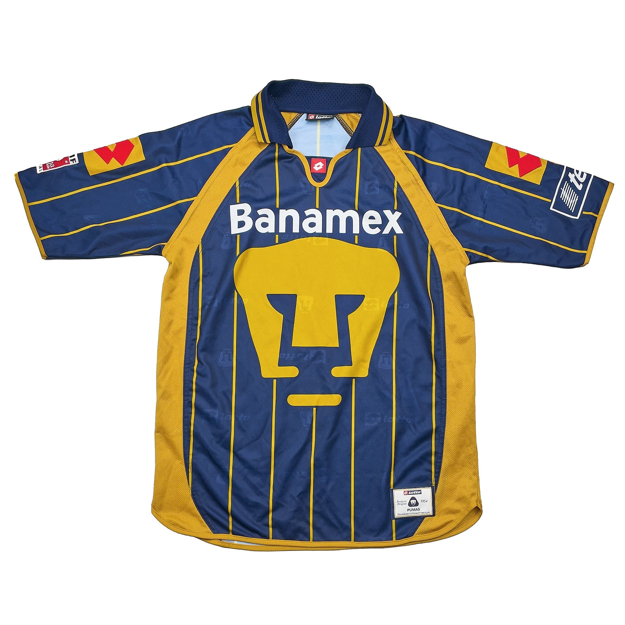 Buy 2003/04 Unam Pumas Pareja 11 Away Shirt (L) Lotto ~ Free worldwide shipping available ~ Authentic Vintage Football Shirts from Cult Kits