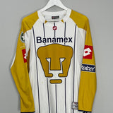 Shop 2003/04 UNAM PUMAS *SIGNED* L/S HOME SHIRT (M) LOTTO, classic football shirts, vintage football shirts & retro soccer jerseys at Cult Kits
