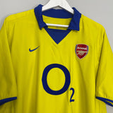 Shop 2003/05 ARSENAL BERGKAMP #10 AWAY SHIRT (XL) NIKE, classic football shirts, vintage football shirts & retro soccer jerseys at Cult Kits
