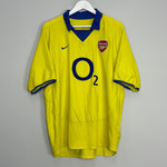 Shop 2003/05 ARSENAL BERGKAMP #10 AWAY SHIRT (XL) NIKE, classic football shirts, vintage football shirts & retro soccer jerseys at Cult Kits